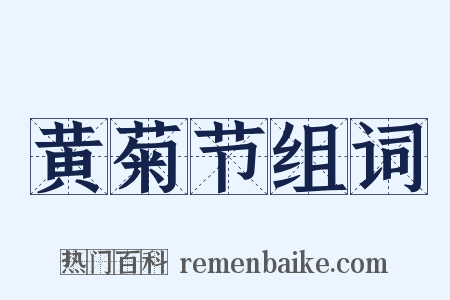 黄菊节组词是什么意思的图片